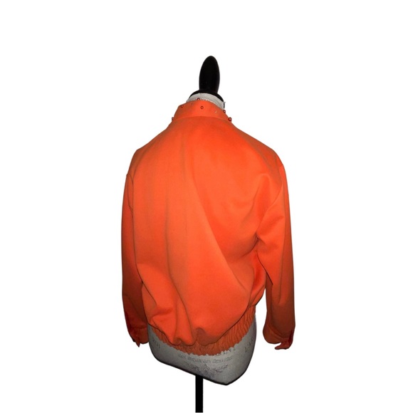 Vintage 90s Orange Beaded "Vital Elements" Jacket - Picture 2 of 3